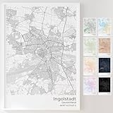 Mapdify Ingolstadt personalisiertes Stadtposter, dein 
