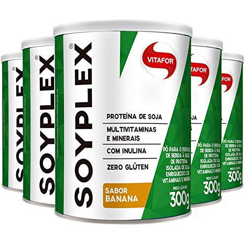 Kit 5 SoyPlex Proteína de Soja Vitafor 300g Banana