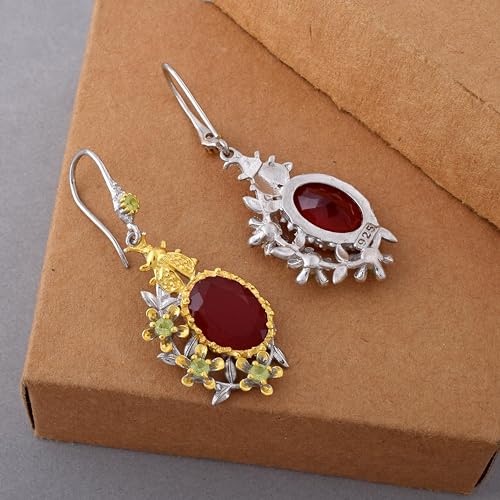 Boucles d'oreilles pendantes argent et pierre naturelle, le cadeau idéal - 3