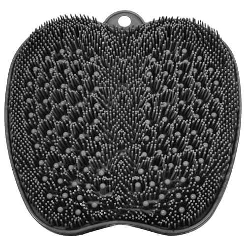BESKAR Shower Foot Scrubber Mat with Non-Slip Suction Cups Foot Spa Brush for Cleaning & Exfoliating Your Feet No Bend Foot Points Reflexology Mat for Relax Your Feet