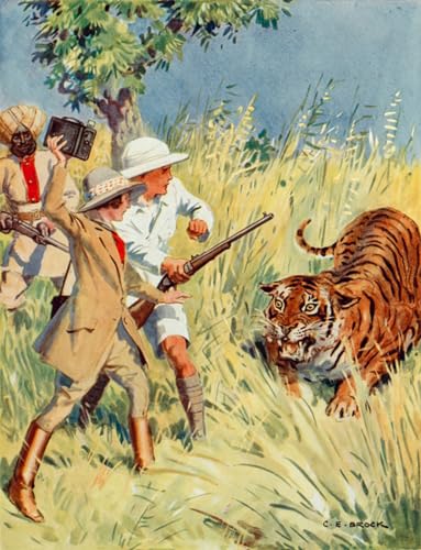 Toile Chasse au tigre en Inde de Charles Edmund Brock : sublimez un grand mur de salon