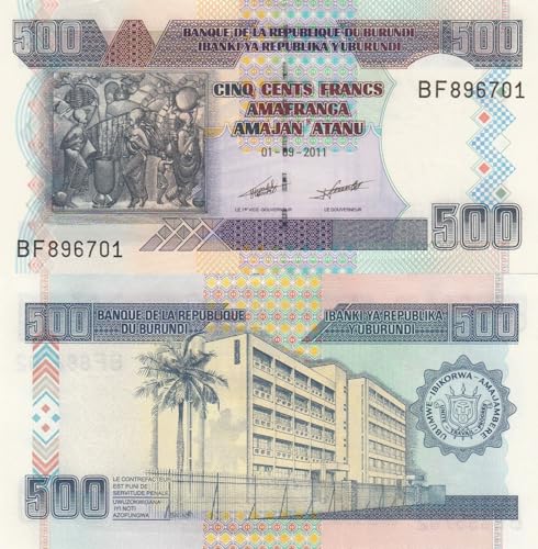 Burundi 500 Francs (01.09.2011) - Native Painting/Bank/p-45b UNC