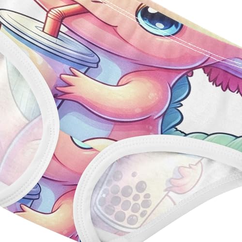 Florals Toddler Underwear Custom 2t Cotton Panties Little Girl Cute Pastel Colored Axolotl Kids Undies Briefs4