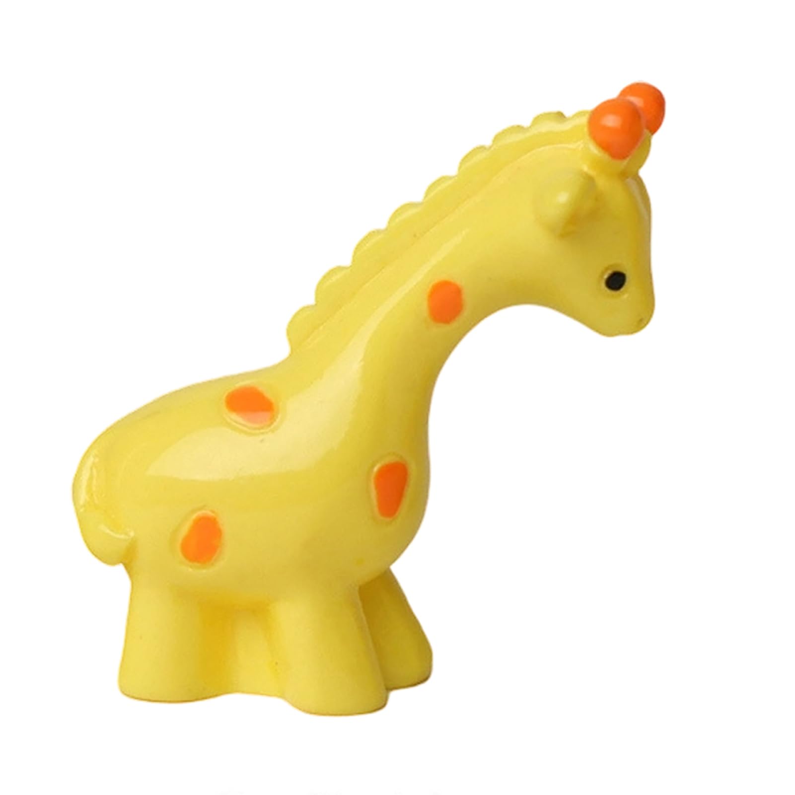 Virelynx Mini Resin Giraffe Figurine – Tiny Giraffe Ornament for Cake Topper, Cute Animal Miniature for Fairy Garden Moss Landscape