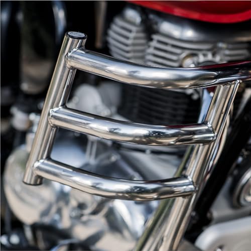 Barre paramotore pour Royal Enfield Meteor Bullet Classic 350 argent - 2