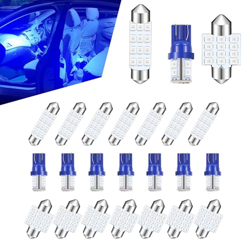 Kit de 24 Piezas Bombillas LED para Interior de Auto Azul