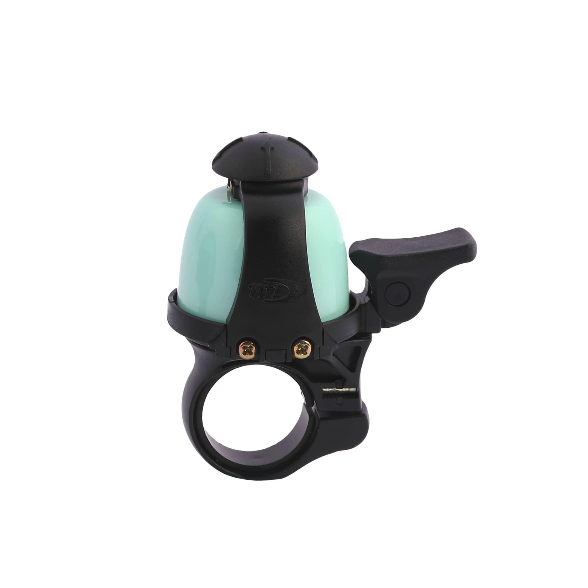 N+1 Macaron Bike Bell- Classic Brass Bicycle Bell with Cowbell Mode for Road Bikes, Mountain Bikes, Kids Bikes (Spring Green)