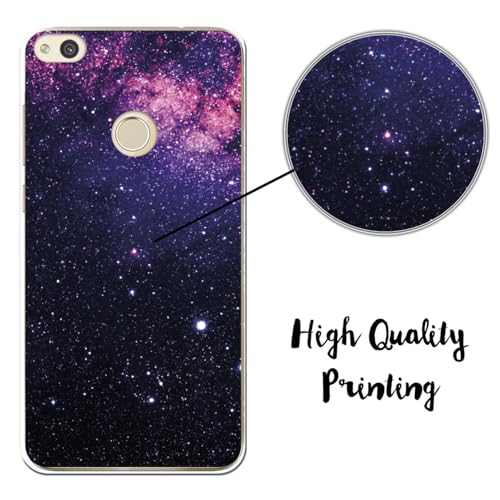 Personalaizer Coque compatible Huawei P8 Lite 2017 - Design Cosmique Galaxie Étoiles - Coque silicone TPU souple transparente – vue 7