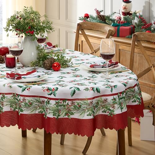 Servilletas de Tela Navideñas Nature’s Poinsettia Set de 4 miniatura 6
