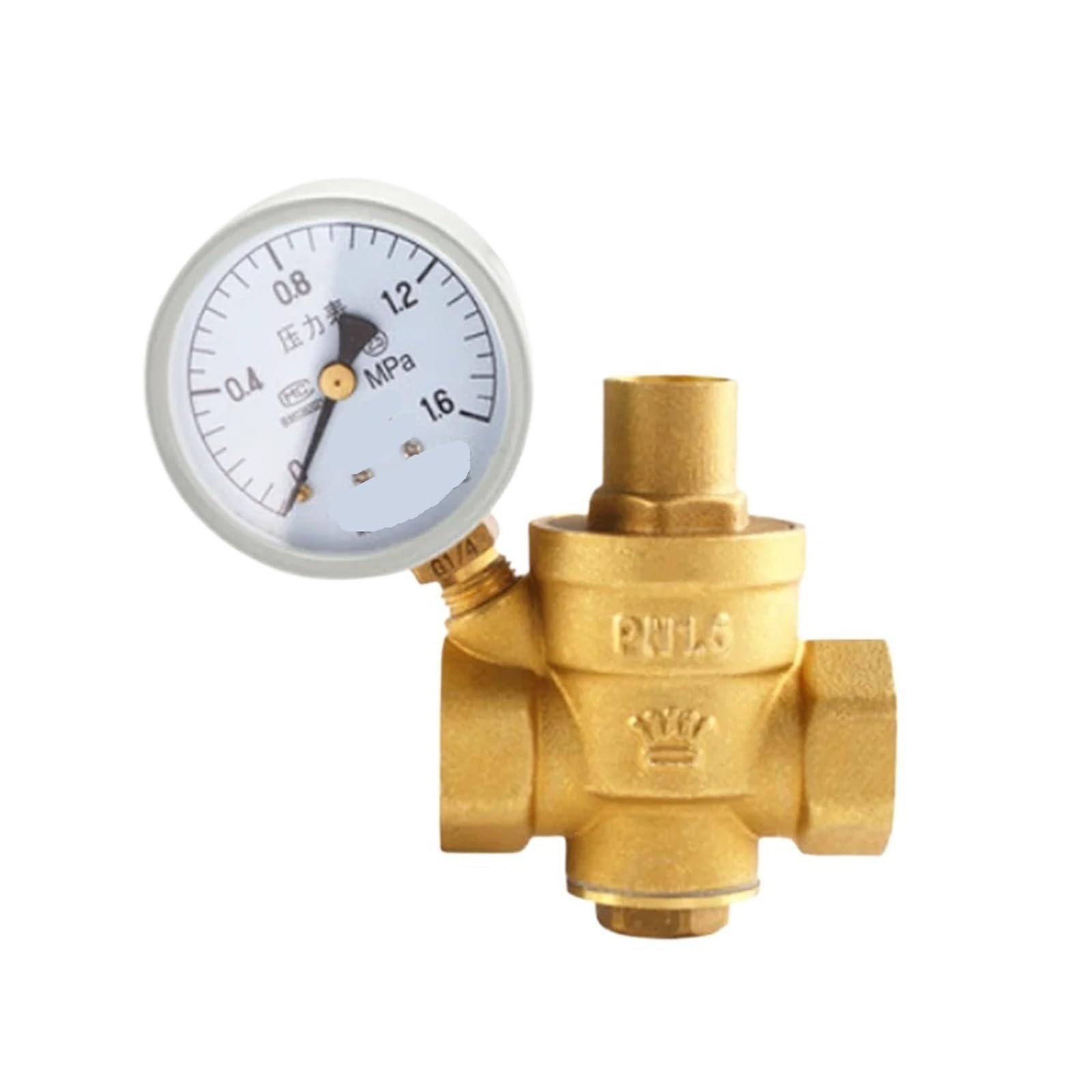 Vmvud Dn50 Dn15 Dn25 1/2" 3/4" Brass Water Pressure Reducing Maintaining Valves Regulator Adjustable Relief Valves With Gauge Meter