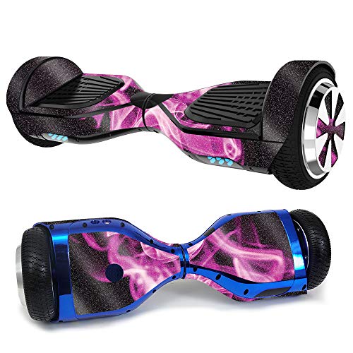 MightySkins Glossy Glitter Skin for Ultra Hoverboard - Pink Flames | Protective, Durable High-Gloss Glitter Finish | Easy to Apply, Remove, and Change Styles | Made in The USA (GL-HOVH1-Pink Flames)