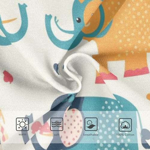 KLL Colorful Elephant Cartoon Little Boys Comfort Boxer Briefs Cute Undies3