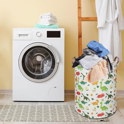 Image of 19.7 inch Dinosaur Laundry Basket,Dirty Clothes Laundry Hamper,Waterproof Foldable Toys Storage Bin,Room Decor, Gift Baskets, Baby Nursery Hamper(Cute Dinosaur)