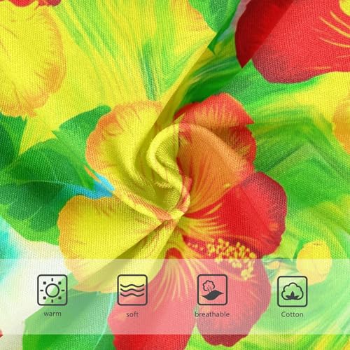 Tropical Hibiscus Flowers Yellow Petals Toddler Underwear Floral 2t Cotton Little Girl Panties Fun Undies Kids Briefs3