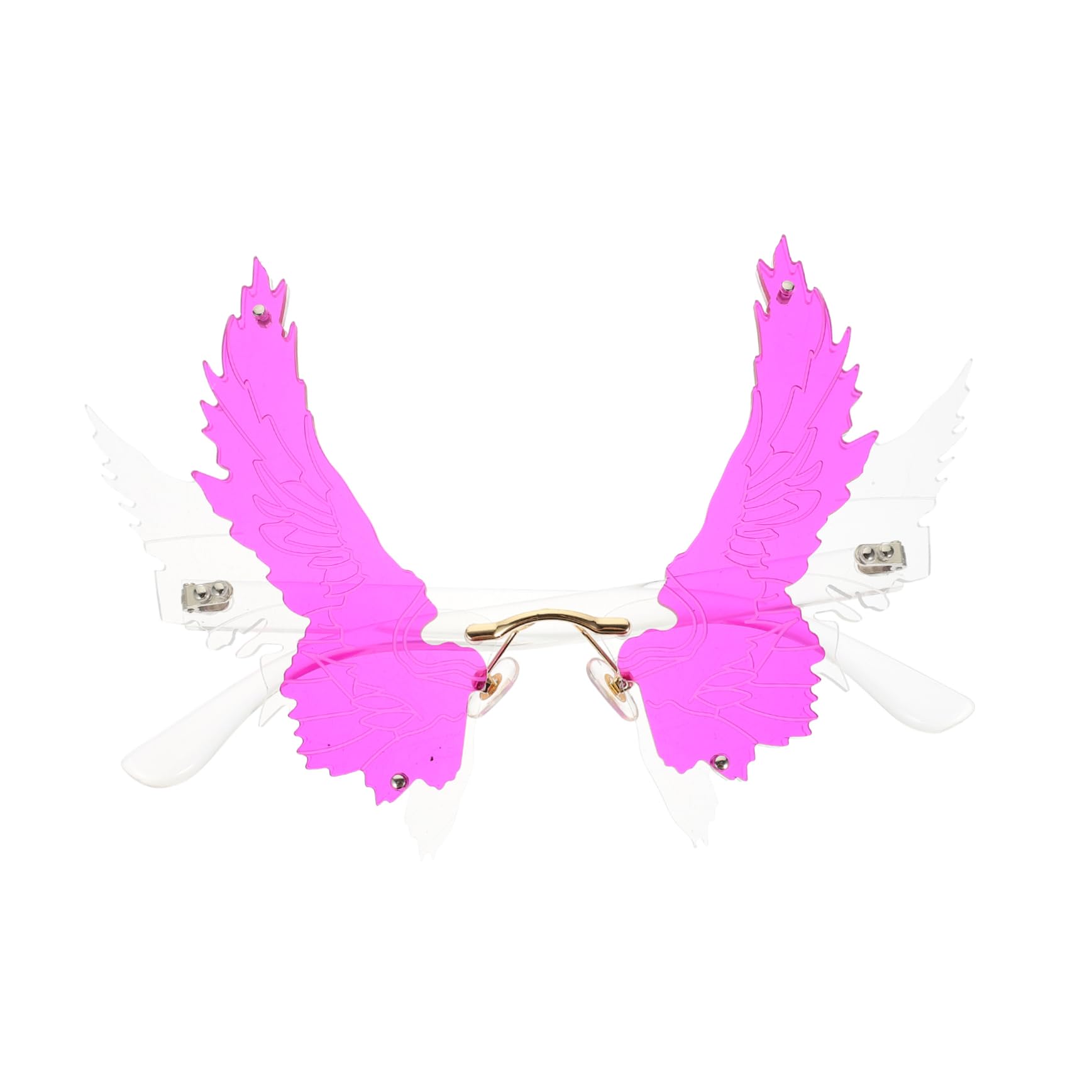 FOMIYES Year Party Glasses Irregular Sunglasses Blue Light Filter Unisex Rimless Glasses Photo Booth Props