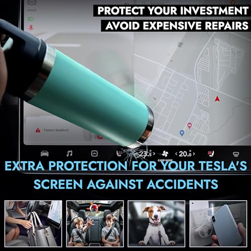 Inskin Tempered Glass Screen Protector Set for Tesla Model 3 Highland 2024/2025 - Dashboard (15.4") & Rear Screen (8"), Matte Anti-Glare, Auto-Align, Anti-Fingerprint Coating by Inskin - Image 3