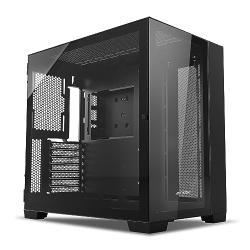 Image of Ant Esports Crystal XL Mid-Tower Computer Case /Gaming Cabinet - Black | Support ATX, Micro-ATX, Mini-ITX