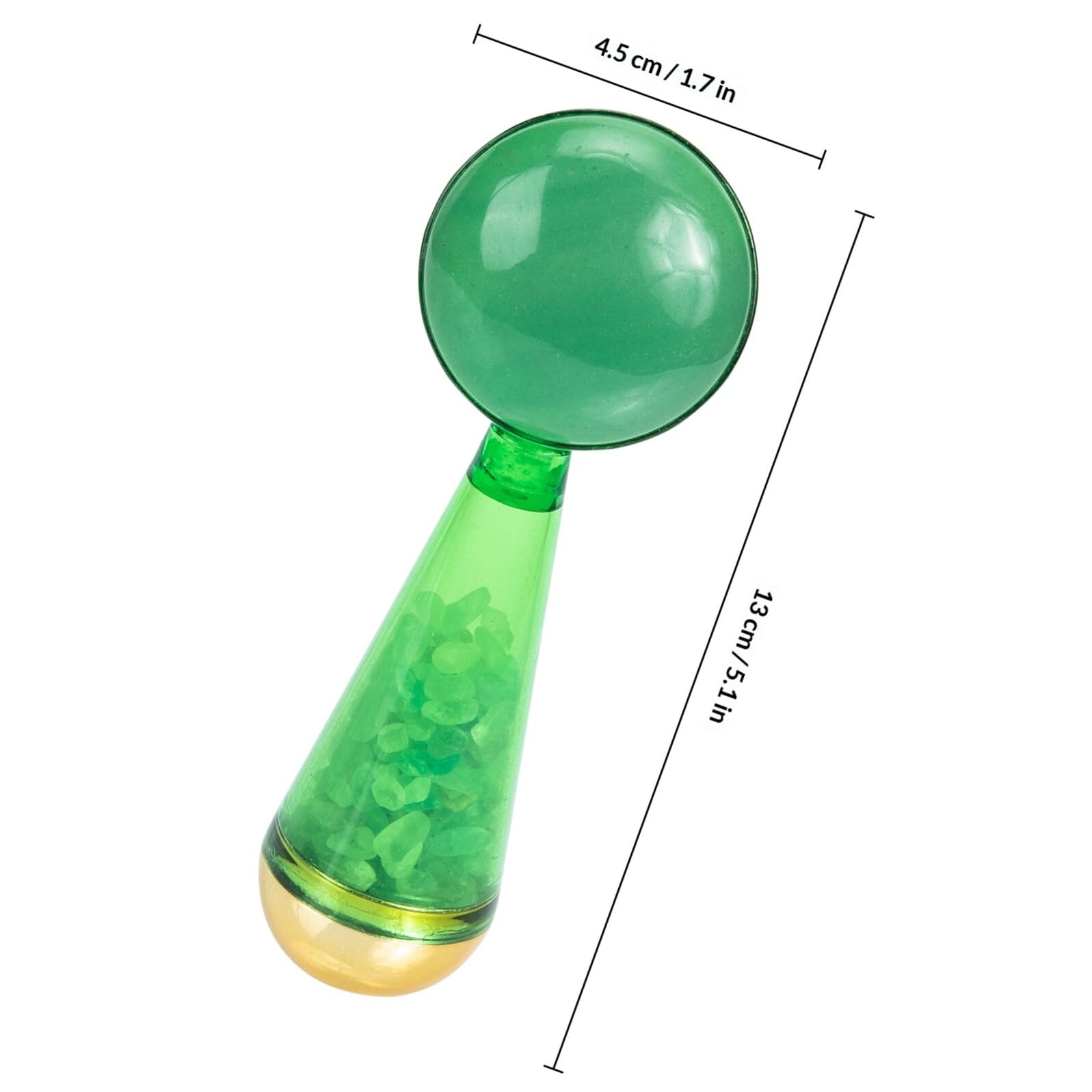 HOMSFOU Bola de Hielo Facial de Jade Verde, Globos Faciales Refrescantes para Cuidado Piel, Rodillo de Hielo para Reducir Hinchazón y Ojeras, Frío para Rostro y Ojos