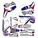 Wjyfexble 3M Motos Graphiques arrière-Plans décalcomanies Kits d'autocollants pour Yamaha dt125r dt200r WYJHN (Color : E)
