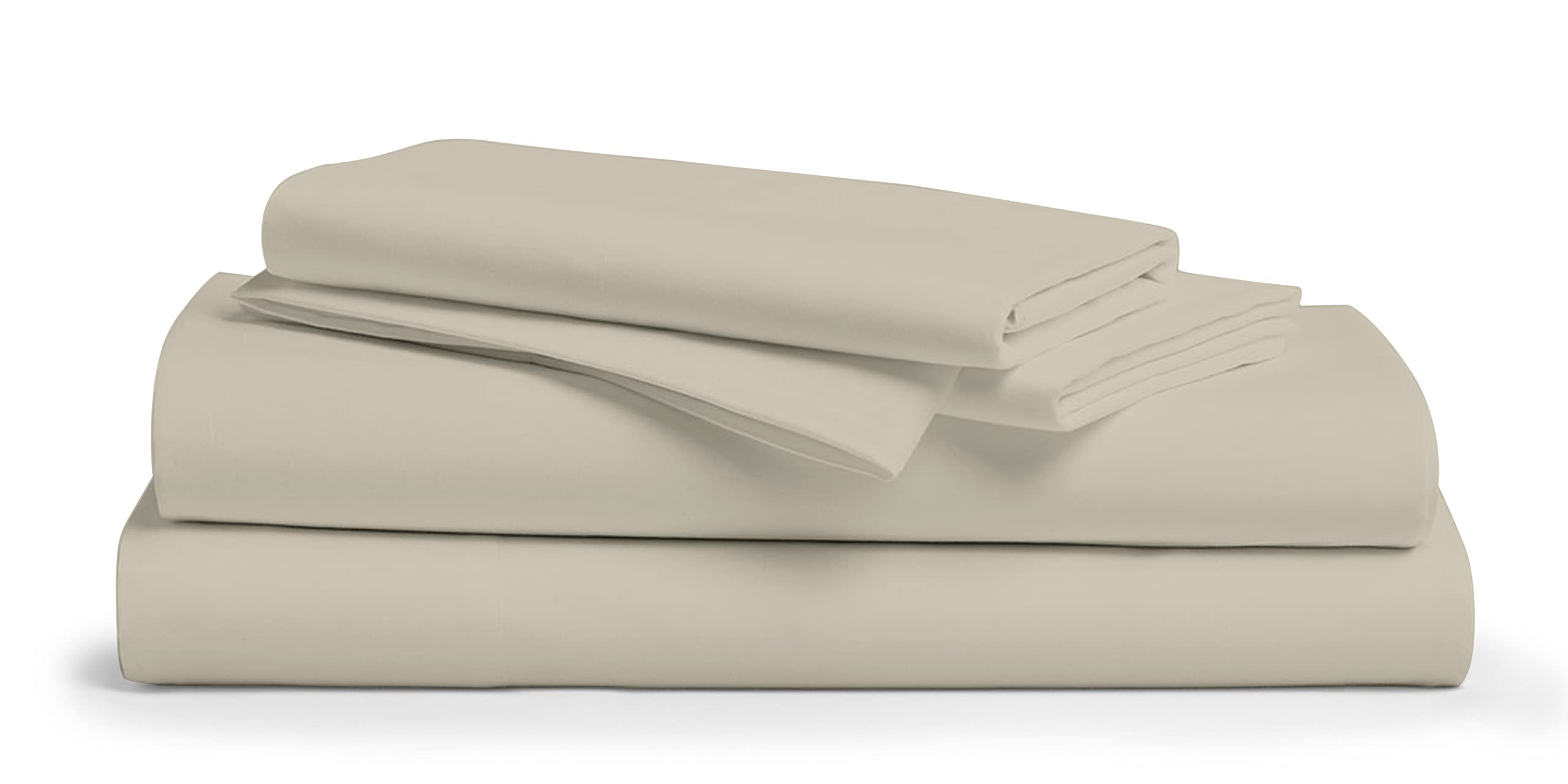 THREAD SPREAD 5 Star Luxury Hotel Queen Size 100% Cotton Sheets - Egyptian Cotton Quality 600 TC Sheets for Queen Bed - 4 Pc Desert Color Bedding Set with Deep Pocket, Breathable & Cooling Bedsheets