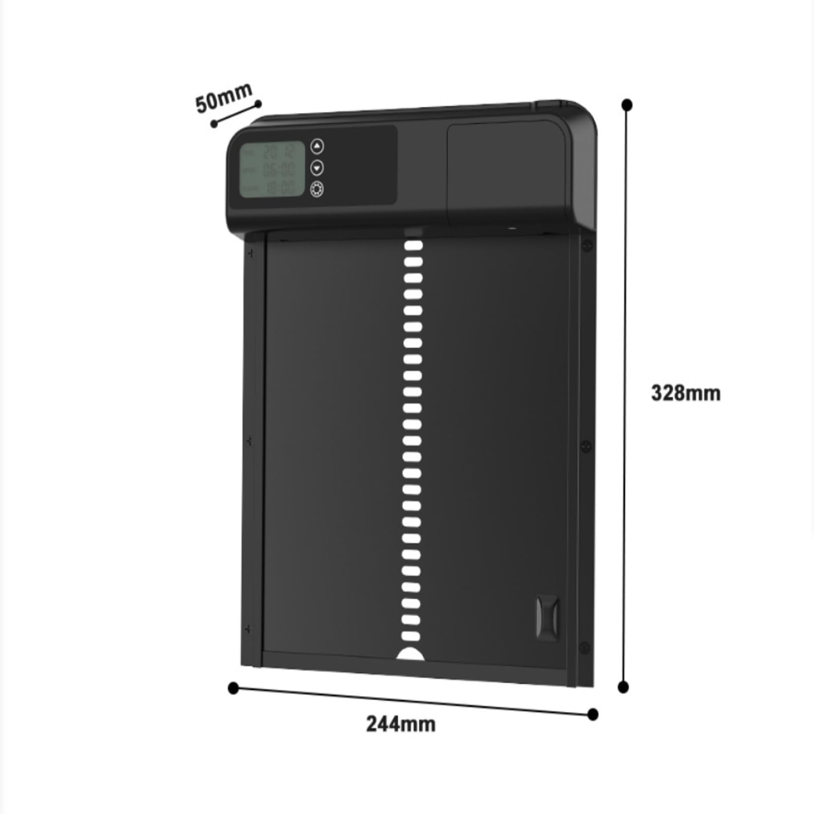 Porta Automatica Pollaio Alluminio Anodizzato Digitale 24 Ore - Protezione Antiostruzione Batteria Lunga Durata per Esterno