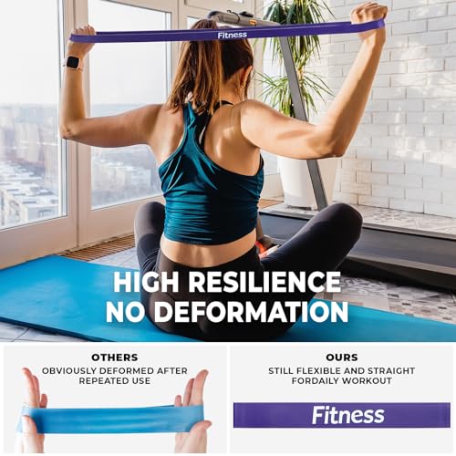 LIFERUN Bandas de Resistencia, Bandas Elásticas Fitness Set de 4, Bandas de Dominadas, 4 Niveles de Resistencia, para Yoga, Pilates, Estiramientos, Entrenamiento Fisioterapia Gimnasio Hombre Mujer - Imagen 6