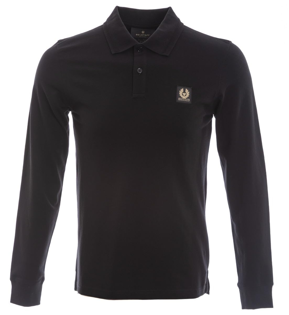 Belstaff Black Long Sleeve Polo Shirt In L