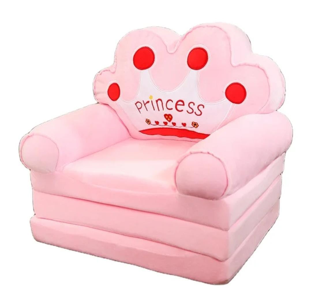 Trasip Home Newly Kids Princess Sofa Come Bed - Bigger Size with 3 Foldable Fiber Seat (for Kids Upto 3.5 Years Only)-image-41