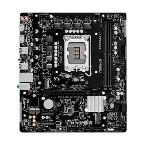 Image of ASRock B860M H2 DDR5 up to 8333+ (OC) MHz 128GB M.2 B860 LGA1851 Micro ATX Motherboard Intel Core Ultra (Series 2) BIOS Flashback SATA3 6.0 Gb /s