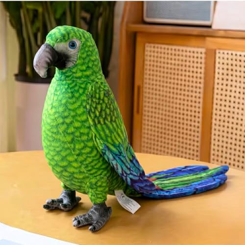 Image of Tickles Cute Parrot Soft Stuffed Plush Bird Toy for Kids Boys & Girls Birthday Gifts (Size: 30 cm Color: Green)
