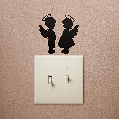 Set of 2 Vinyl Wall Art Decal - Angel Kids - 4