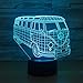 Produktbild 3d nachtlicht auto Led Deko Land Bus 3d Lampe 7 Farbwechsel Fernschalter Kleine Nachtlicht Farbige Lichter Atmosphäre Lampe Schlafzimmer Licht Für Geschenk Mit fernbedienung