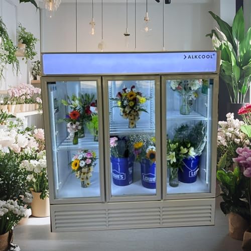 NAFCOOL Floral Display Cooler, 3 Glass Doors, 71