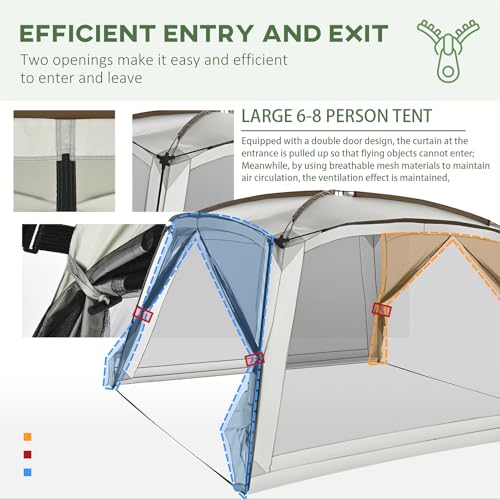 Carpa de Camping Grande 12x12 con Mallas y 2 Puertas miniatura 4