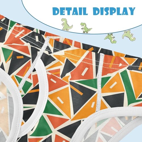 visesunny Boys Potty Training Underwear Geometric Triangle Figures Breathe Cotton Briefs Size 2T-8Y for Toddler4
