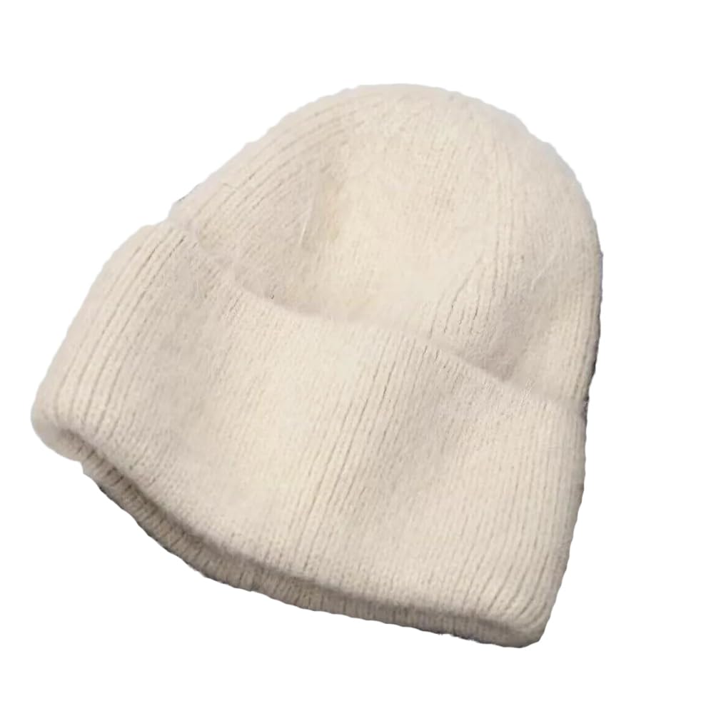 Cappello da Neve Invernale per Donna, Morbido, Caldo, Soffice, Lavorato A Maglia, Berretti da Teschio, Berretto da Donna Lavorato A Maglia,Beige-One Size