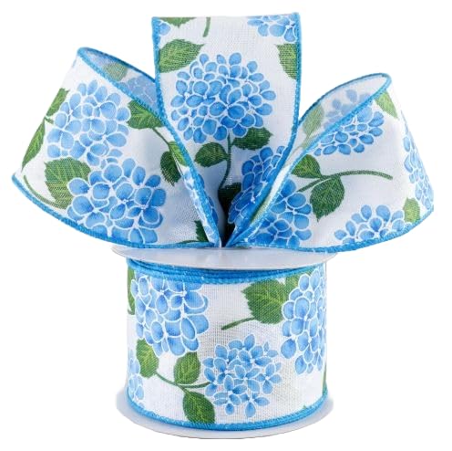 ◇hydrangea＊1/29発売 『Ribbon Atelie』おすそ分け ◇ Amazon.com: Floral Hydrangea Wired Edge Ribbon, Bluen Green and