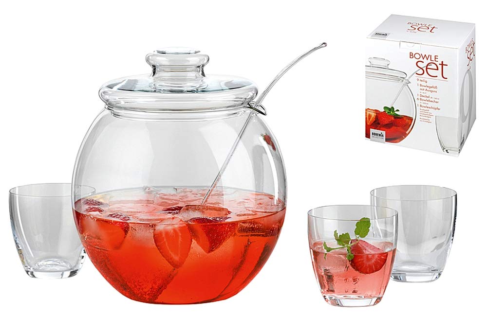 Unbekannt Bohemia Cristal Bowleset 9 TLG. Libera