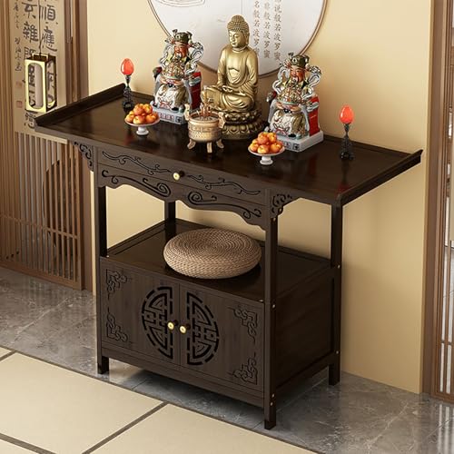 Table d'autel bouddhiste et table d'offrandes chinoise de 39,4'' - 2