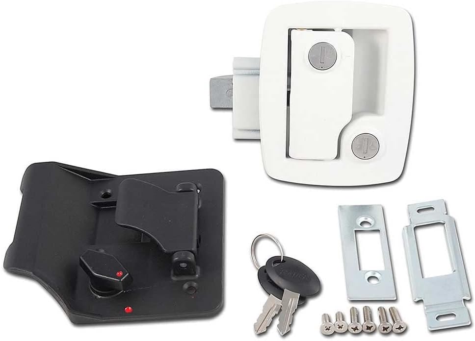(013-534) White Trailer Lock with Key