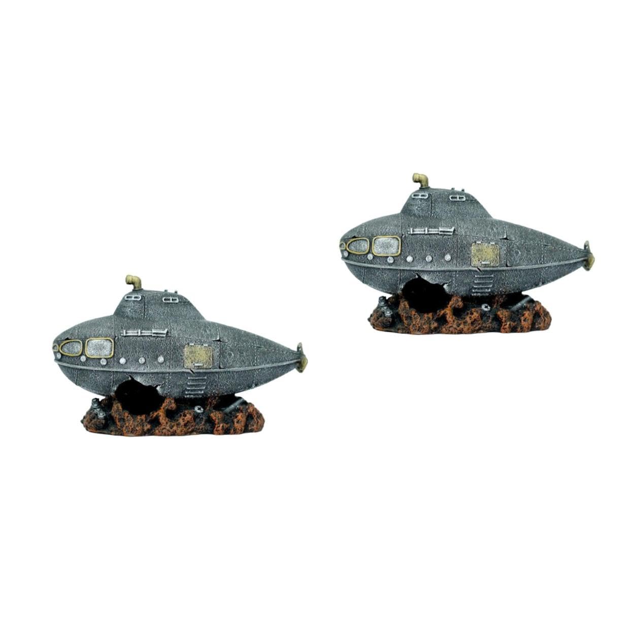 Toyvian 2 Pezzi Piccolo decorazione sottomarina decorazione del paesaggio del serbatoio di pesce arredamento grotta acquario alimentazione dell'acquario ornamento dell'acquario del fumetto