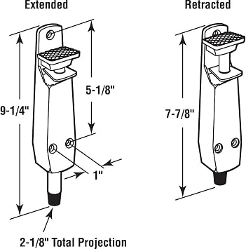 Heavy Duty Spring Loaded Step Down Push On Door Holder/Stopper, 8 Inch (Duronotic)