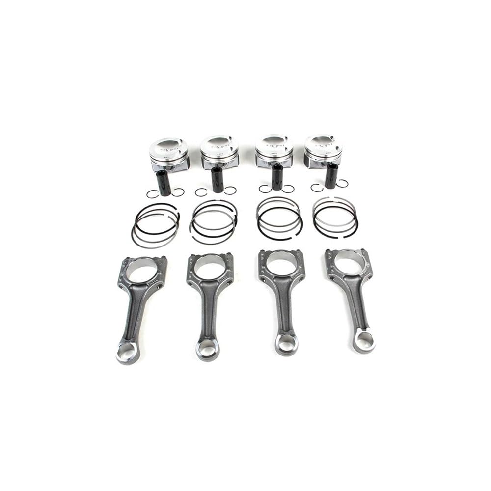 4x Ensembles de pistons et de segments Réparation de bielles for moteurs et composants A4 Pistons, segments, bielles et pièces