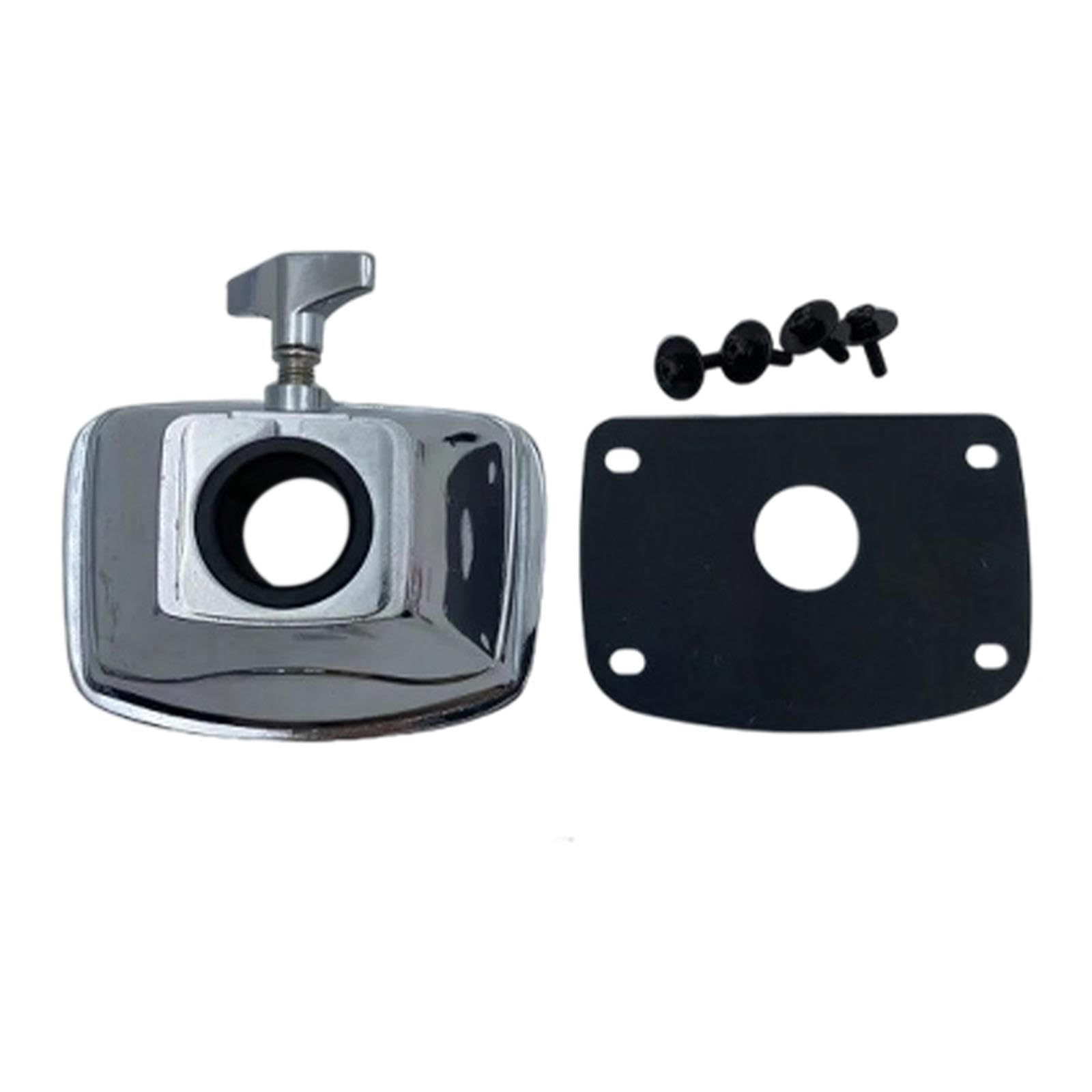 Generic Tom Cymbal Holder Clamp, Zinklegierung Tom Cymbal Holder, Clamp Bass Drum Tom Mount Bracket, Zinklegierung Schlagzeug-Halter, Metal Sturdy Instrument Parts Drum Holder Base Plate, 5cmx9cm