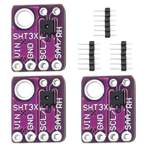 Digital Humidity Temperature Sensor Módulo RUIZHI SHT31-D Temperature Sensor und Feuchtigkeitssensor DC 2.4-5.5V Temperater und Humidity Sensoren IIC I2C Schnittstelle kompatibel mit Arduino(3 Stück)
