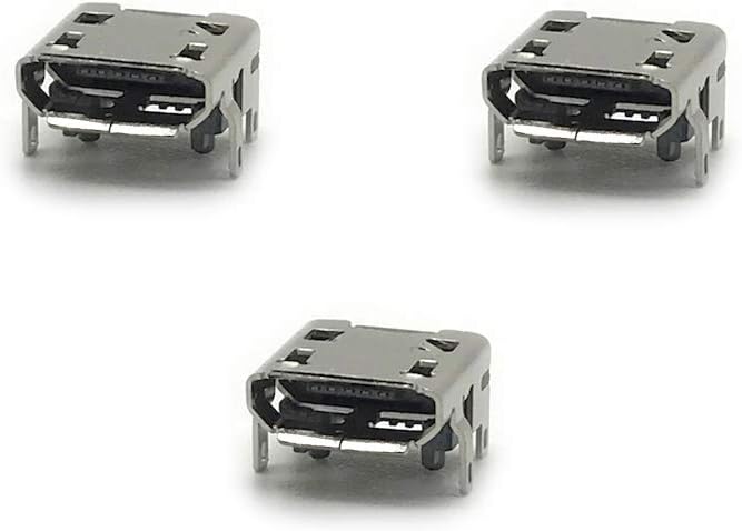 OEGGOINK WISETA DGSUS 3PACK Micro USB Charging Port for JBL Flip 3 FLIP III Bluetooth Speaker - Female Type SMT SMD Solder Soldering Jacks Charger Block Connector Repair/Repairing