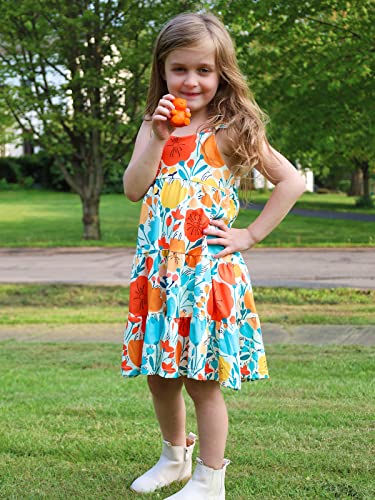 Image of Vieille Toddler Girls Summer Dress Ruffle Casual Beach Sundress 2-8 Years