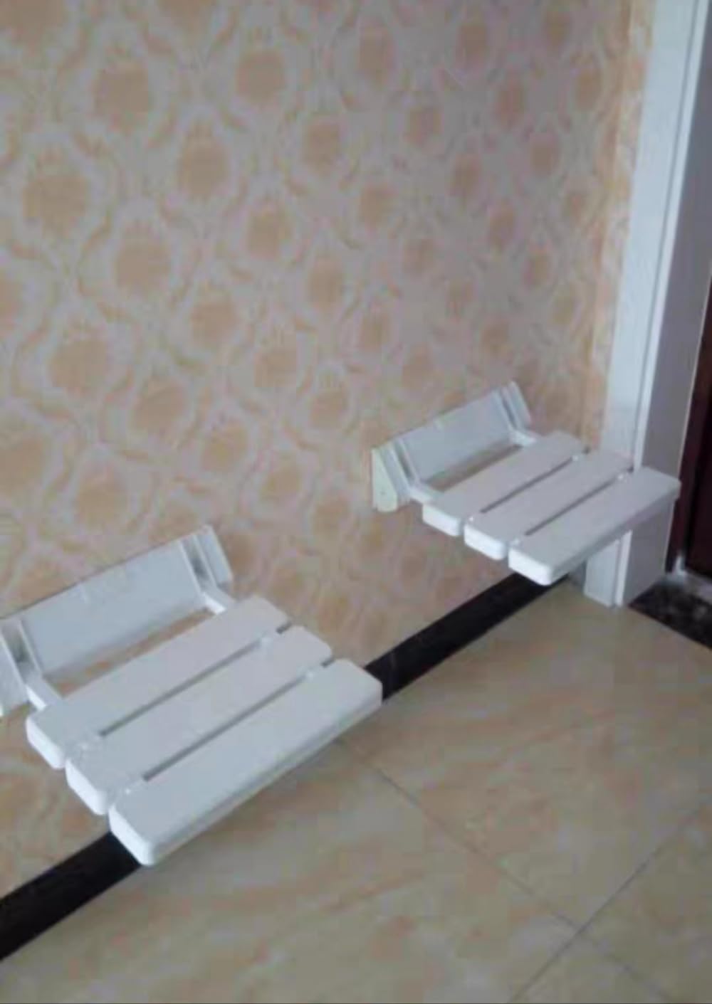Silla de ducha para ancianos, asiento de baño plegable, taburete de baño montado en la pared, adecuado para baño, porche