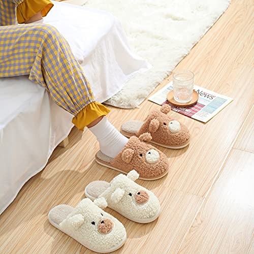 Bear Slippers for Women - Cute Fluffy Memory Foam House Shoes - Warm Plush Anti-Slip Animal Slippers for Indoor & Outdoor4