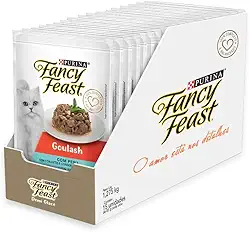 Pack Nestlé Purina Fancy Feast Ração Úmida Para Gatos Goulash Peru - Com 15 Sachês 85g